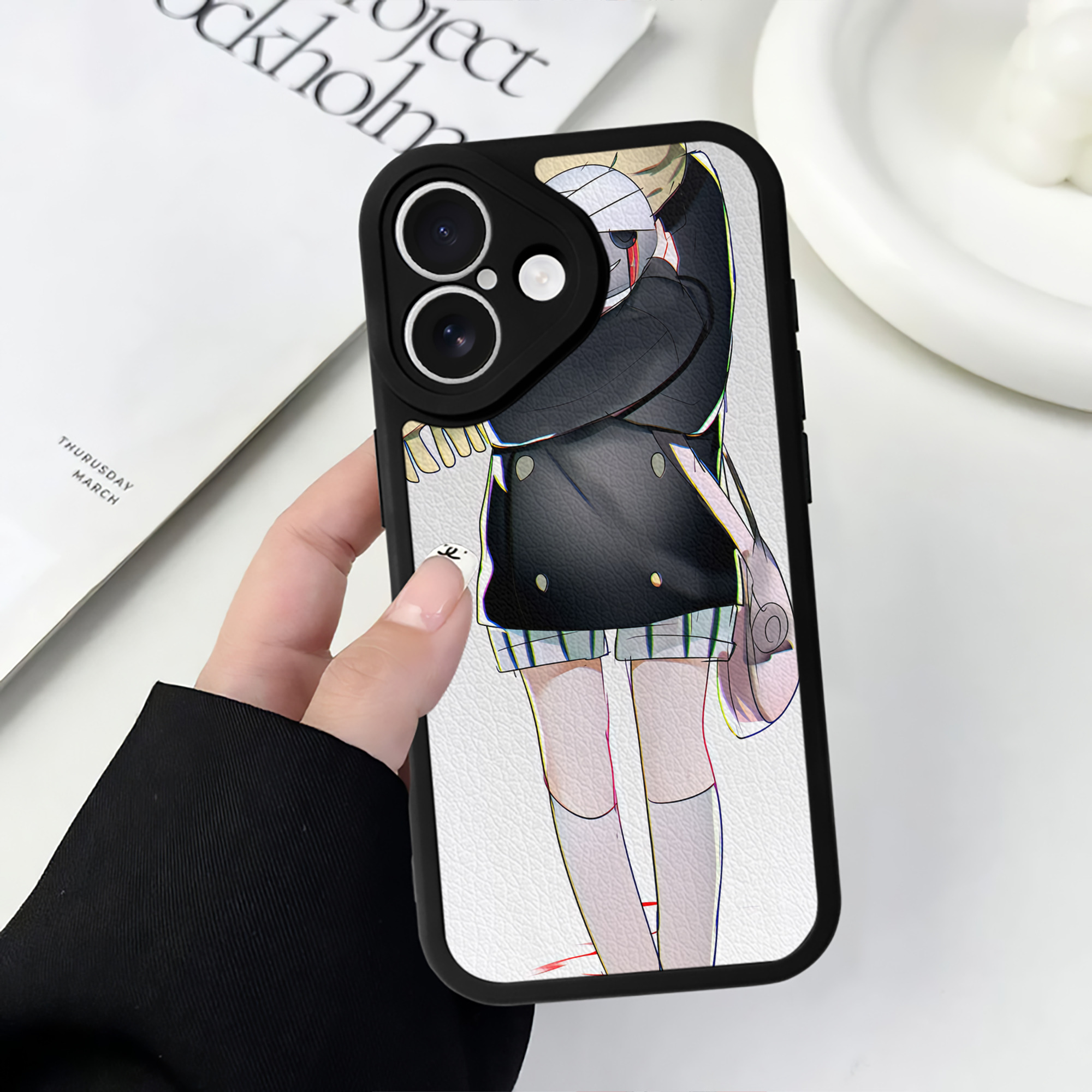 （画像用） 文豪ストレイドッグス Bungo Stray Dogs 【iPhone 16シリーズ対応】シリコンスマホケース（レザー調） 材質：シリコン